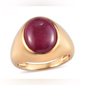African Ruby, Vermeil YG/Sterling Silver 15.00ctw Size 12